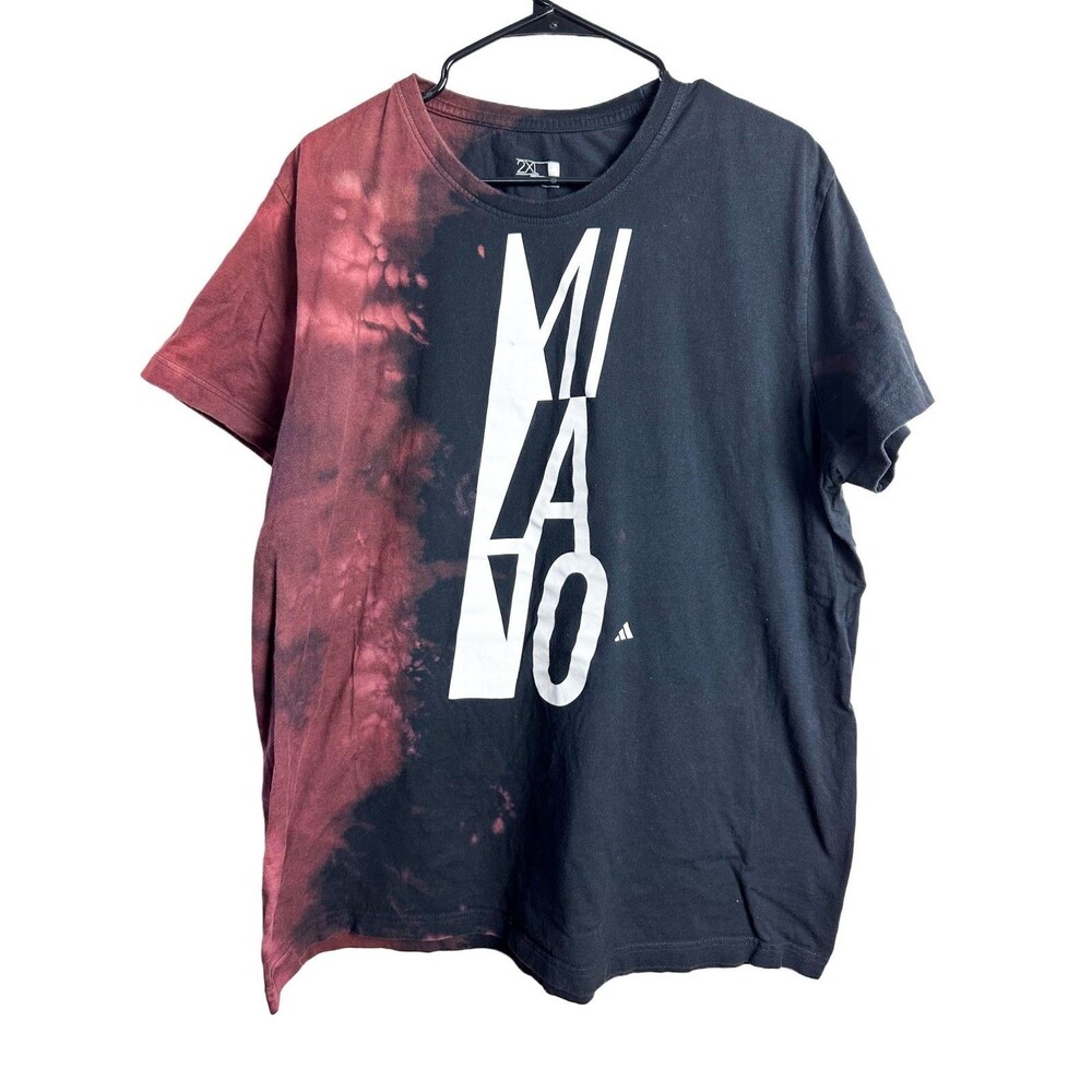 Adidas Milano Crewneck Tie Dye Mens T Shirt Black 2XL